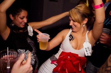 Two of the ladies dressed up for Halloween as God's Gift To Men.